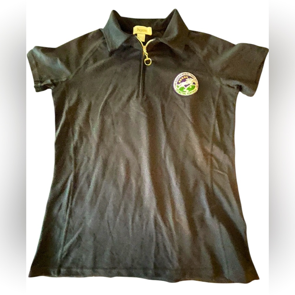 Horze Classic Black Polo Shirt From Land Rover Kentucky 3 Day Event Size 8 Horze Classic Black Polo Shirt From Land Rover Kentucky 3 Day Event Size 8